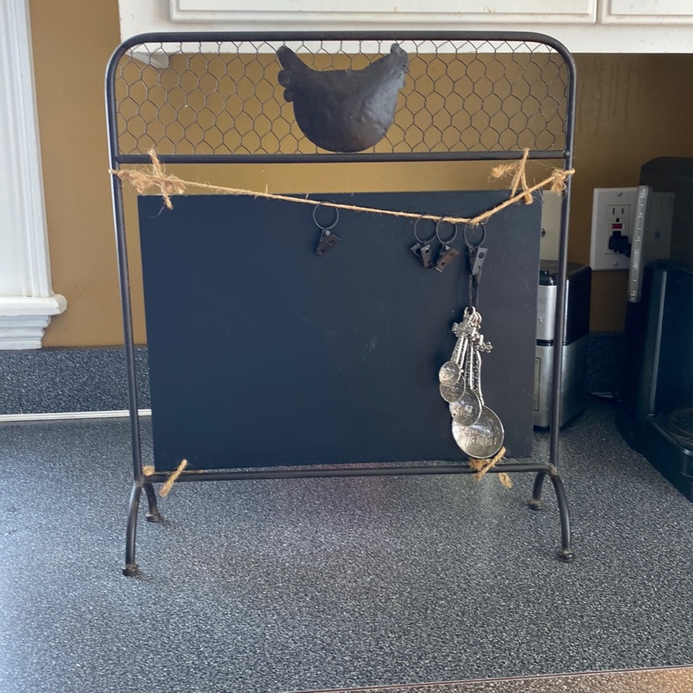 Kitchen wire - chalk board with measuring spoon set